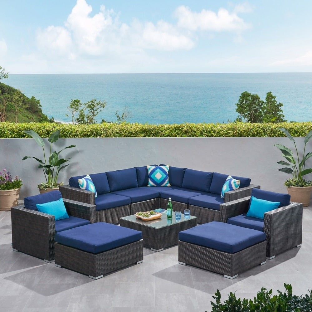 Santa Rosa Outdoor 10-piece Sectional Set by Christopher Knight Home