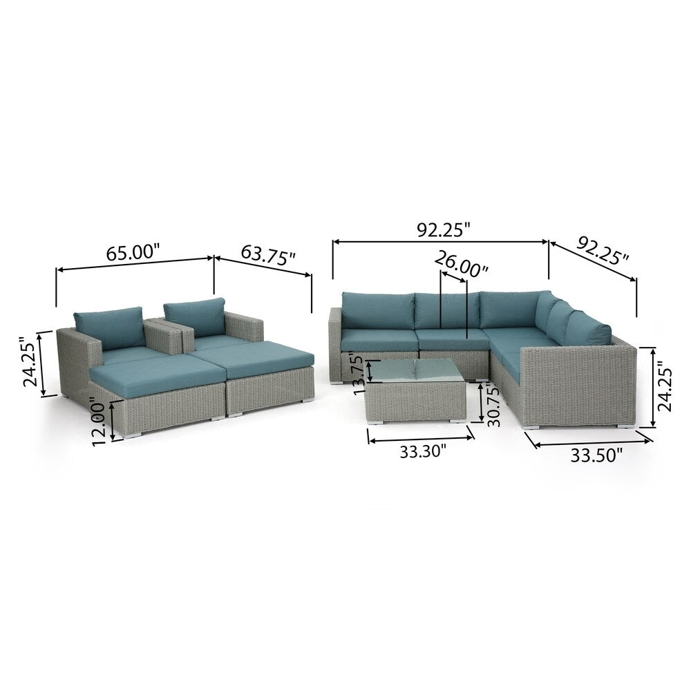 Santa Rosa Outdoor 10-piece Sectional Set by Christopher Knight Home