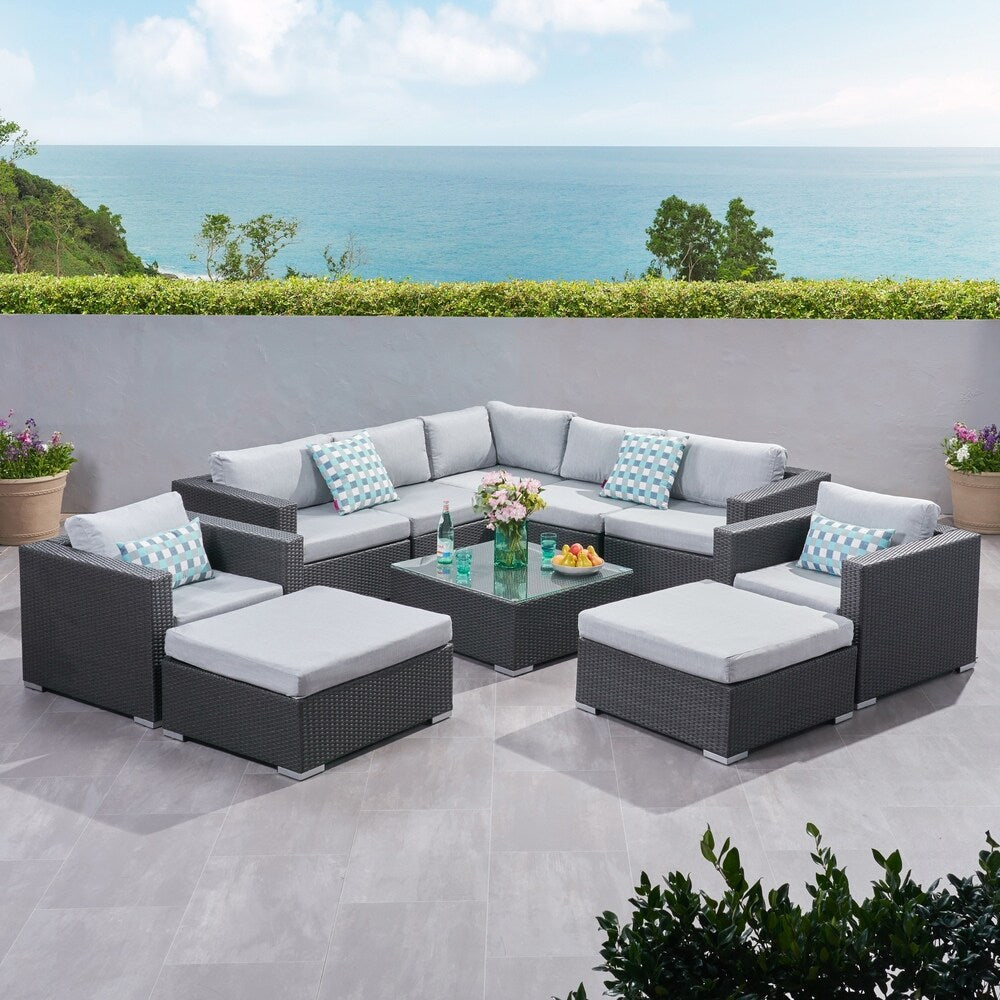 Santa Rosa Outdoor 10-piece Sectional Set by Christopher Knight Home