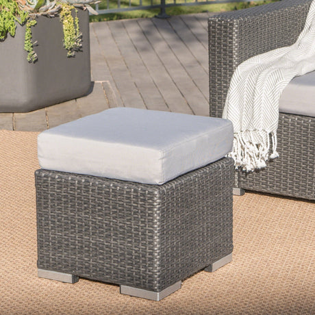Christopher Knight Home Santa Rosa Outdoor Wicker Ottoman