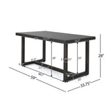 Santa Rosa Outdoor 59-inch Rectangle Wicker Dining Table by Christopher Knight Home - 28.00"H x 59.00"L x 34.00"D