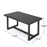 Santa Rosa Outdoor 59-inch Rectangle Wicker Dining Table by Christopher Knight Home - 28.00"H x 59.00"L x 34.00"D