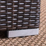 Santa Rosa Outdoor 6 Seater Wicker Sectional with Aluminum Frame by Christopher Knight Home