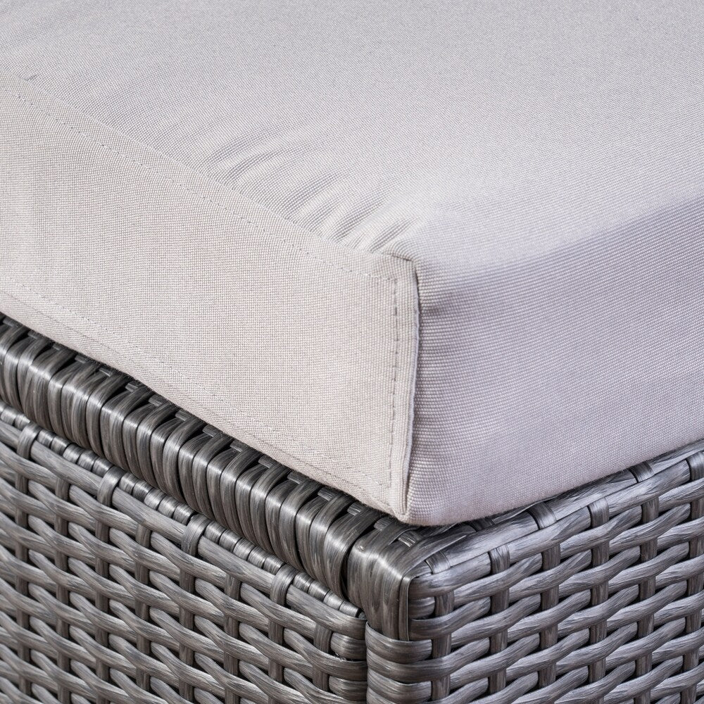 Santa Rosa Outdoor 6 Seater Wicker Sectional with Aluminum Frame by Christopher Knight Home