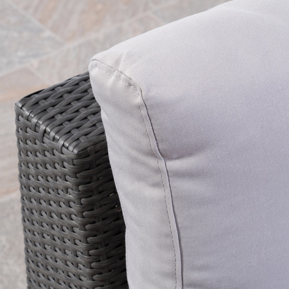 Santa Rosa Outdoor 6 Seater Wicker Sectional with Aluminum Frame by Christopher Knight Home