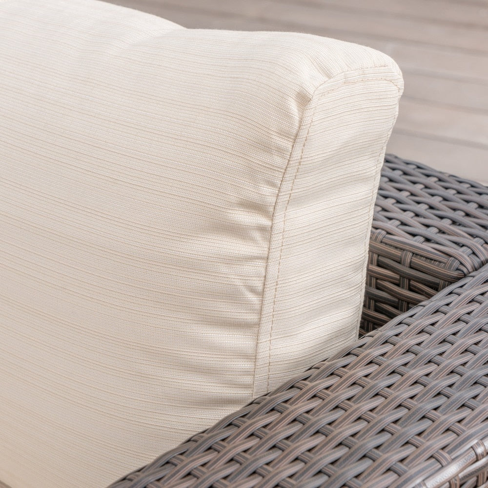 Santa Rosa Outdoor 7-Piece Rectangle Aluminum Wicker Dining Sofa Set with Cushions by Christopher Knight Home