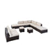 Santa Rosa Outdoor 7 Seater Wicker Sofa Sectional Set with Aluminum Frame and Cushions by Christopher Knight Home