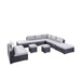 Santa Rosa Outdoor 7 Seater Wicker Sofa Sectional Set with Aluminum Frame and Cushions by Christopher Knight Home