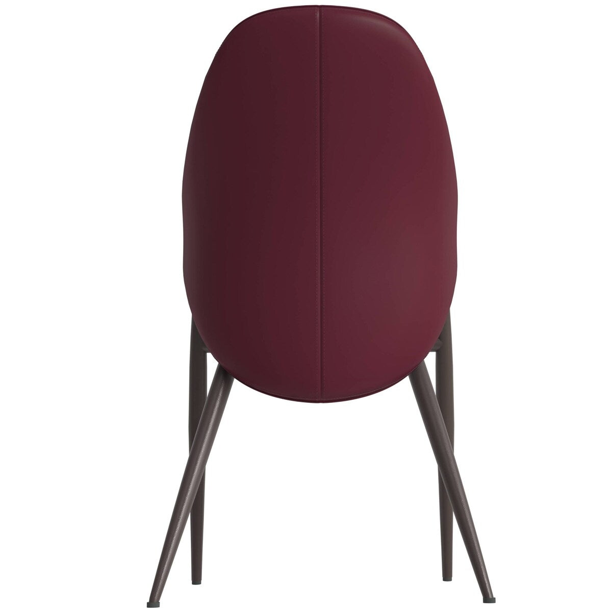 Sante Upholstered Leather Dining Chair with Powder Coated Steel Legs by LeisureMod