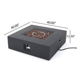 Santos Outdoor 40-in. Propane Firepit by Christopher Knight Home