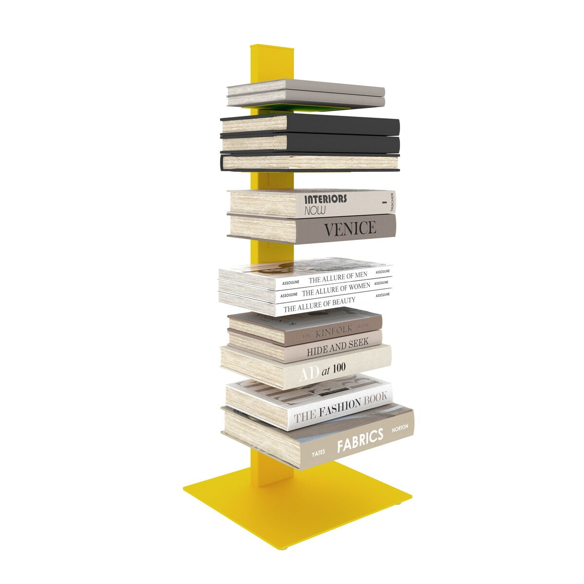 Sapiens Bookcase/Shelf/Shelving Tower in Yellow