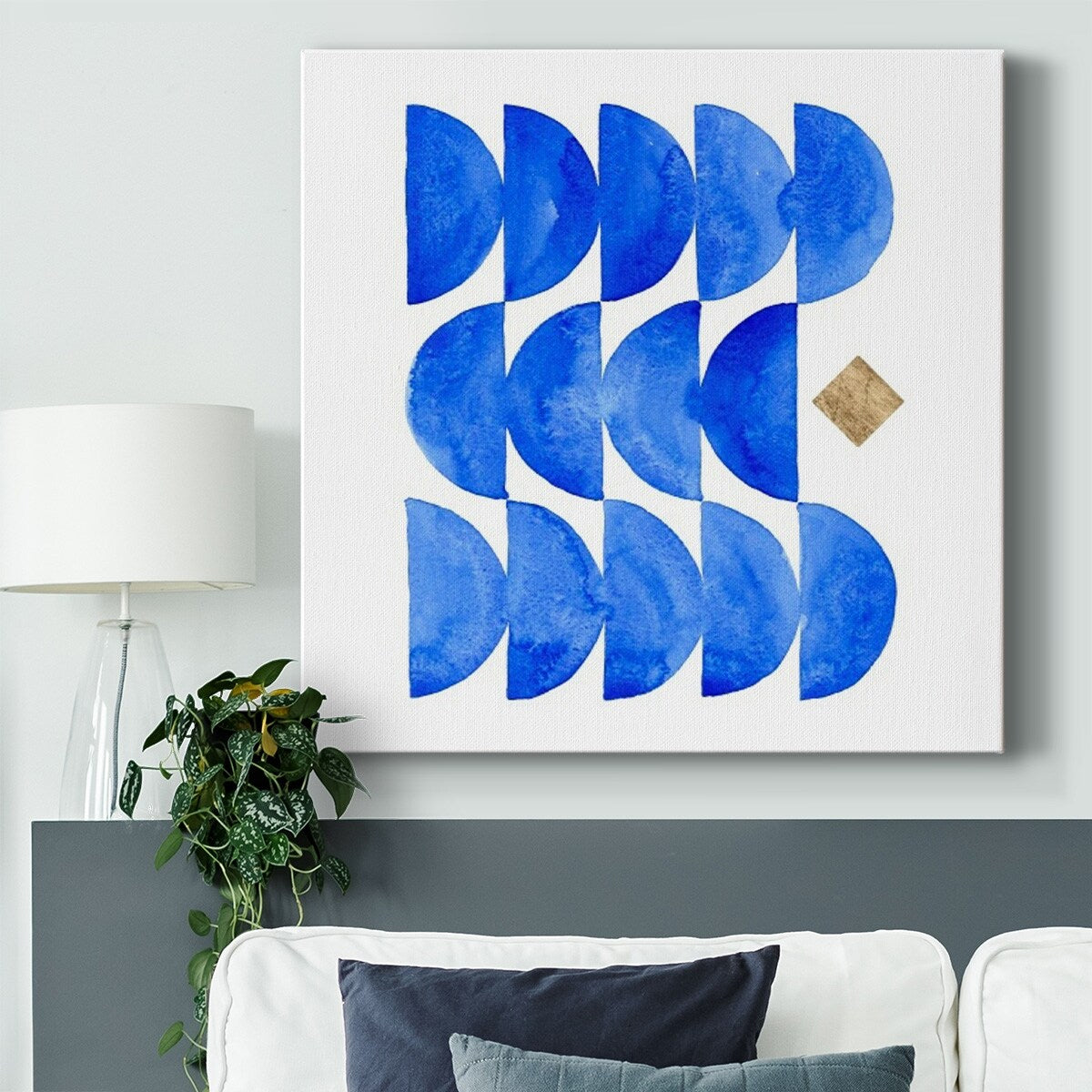 Sapphire Halves I-Gallery Wrapped Canvas