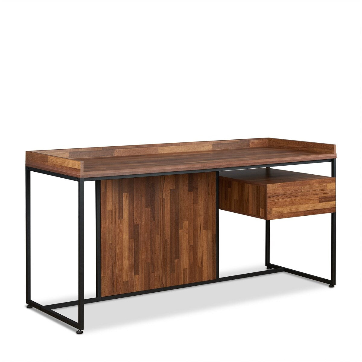 Sara Desk in Walnut & Sandy Black