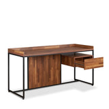 Sara Desk in Walnut & Sandy Black