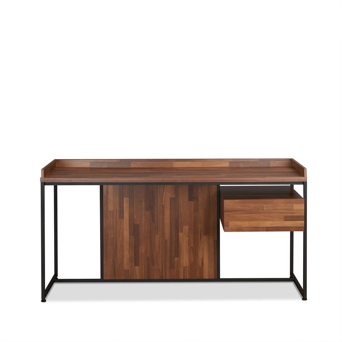 Sara Desk in Walnut & Sandy Black