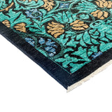 Overton Arts & Crafts, One-of-a-Kind Hand-Knotted Area Rug - Black, 4' 10" x 8' 0" - 4'10" x 8'/Surplus