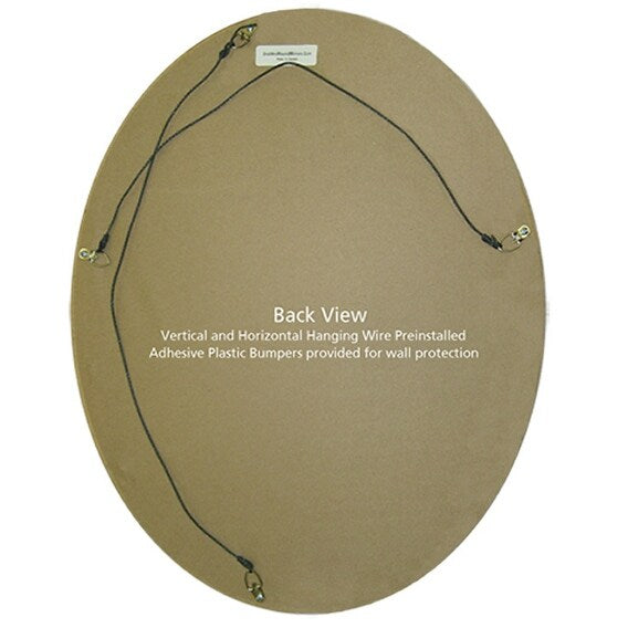 Saratoga Framed Oval Mirror in Silver Spray