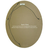 Saratoga Framed Oval Mirror in Silver Spray