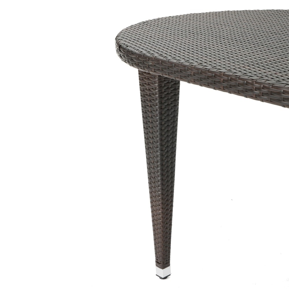 Sardinia Outdoor 7-piece Oval Wicker Dining Set with Cushions by Christopher Knight Home