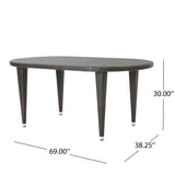 Sardinia Outdoor 7-piece Oval Wicker Dining Set with Cushions by Christopher Knight Home