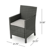 Sardinia Outdoor 7-piece Oval Wicker Dining Set with Cushions by Christopher Knight Home