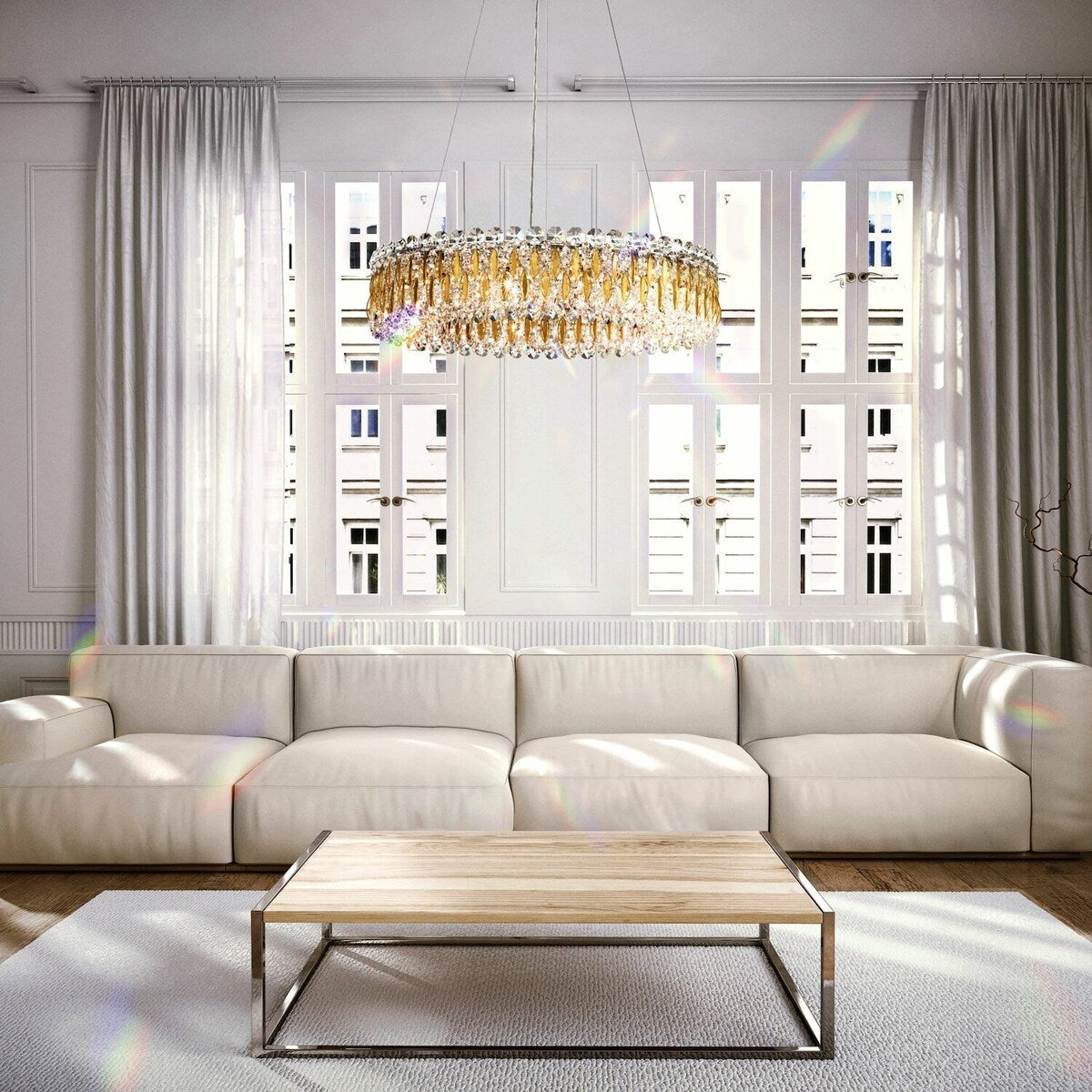 Sarella 10 Light Chandelier in Heirloom Gold with Crystal Heritage - One Size
