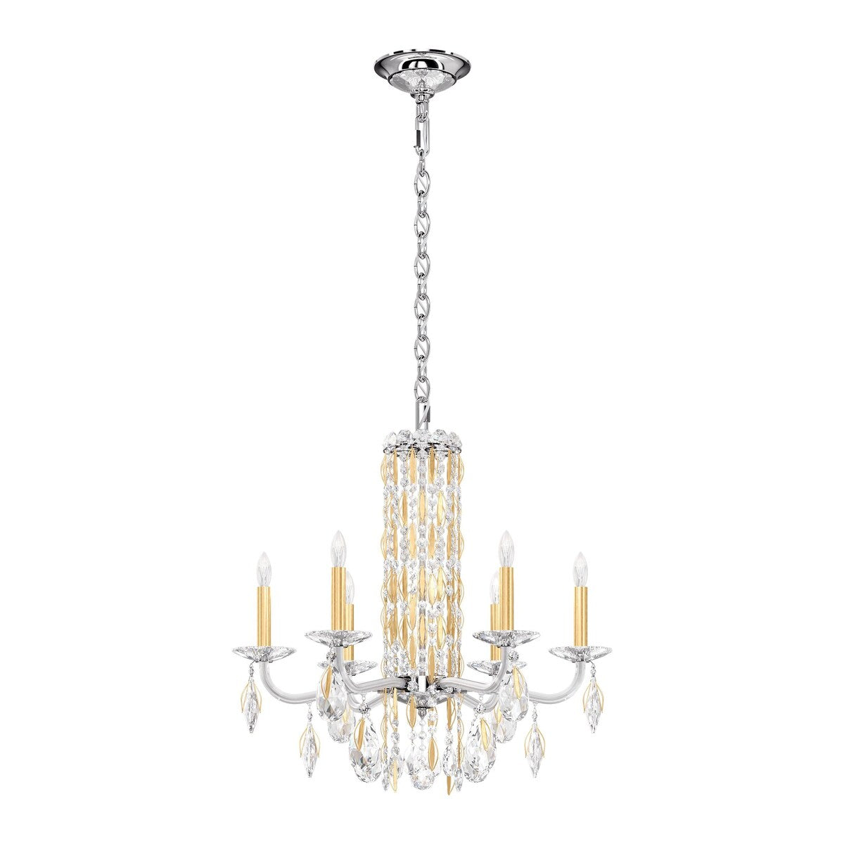 Sarella 6 Light 25 inch Heirloom Gold Chandelier Ceiling Light - One Size
