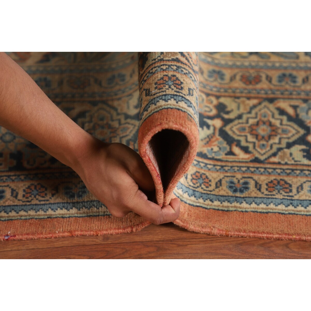 Sarouk Persian Vintage Area Rug Handmade Wool Carpet - 6'11"x 10'3"