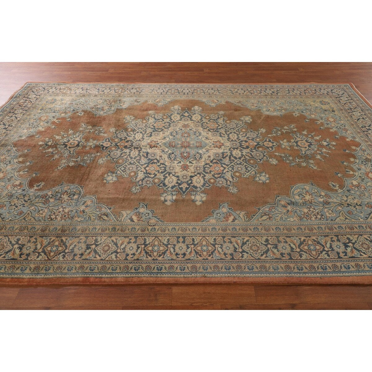 Sarouk Persian Vintage Area Rug Handmade Wool Carpet - 6'11"x 10'3"