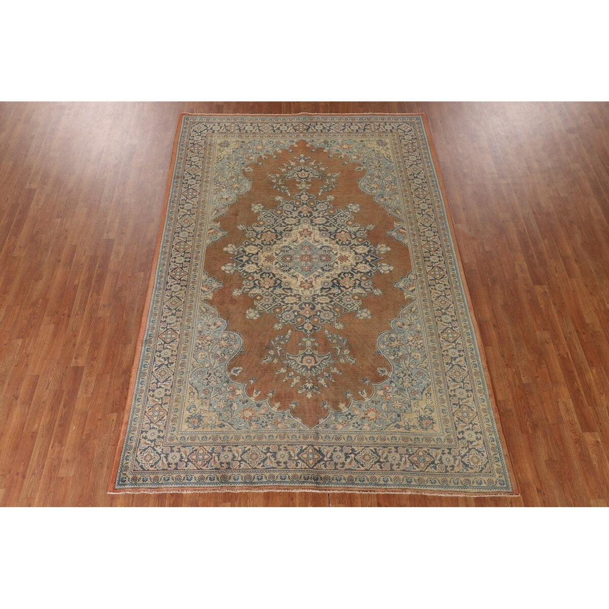 Sarouk Persian Vintage Area Rug Handmade Wool Carpet - 6'11"x 10'3"