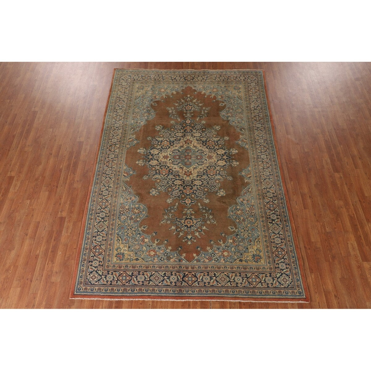 Sarouk Persian Vintage Area Rug Handmade Wool Carpet - 6'11"x 10'3"