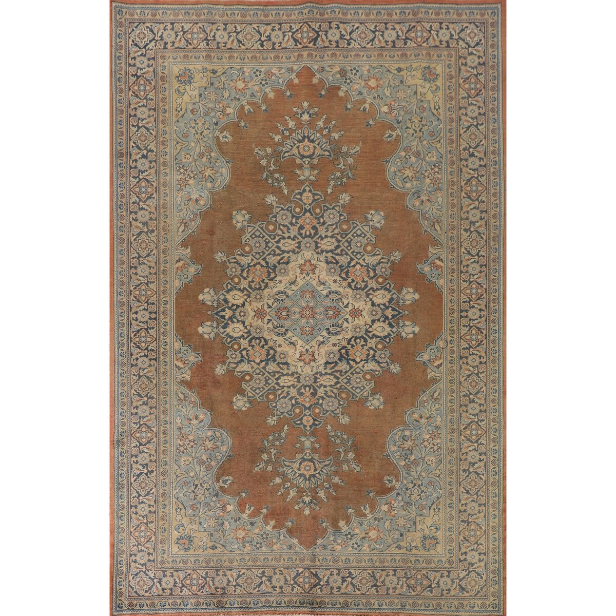 Sarouk Persian Vintage Area Rug Handmade Wool Carpet - 6'11"x 10'3"