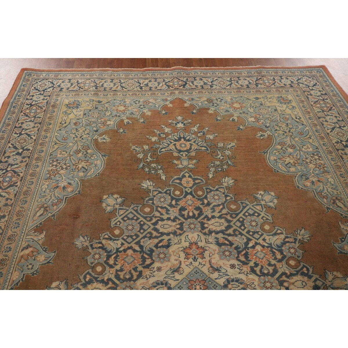 Sarouk Persian Vintage Area Rug Handmade Wool Carpet - 6'11"x 10'3"