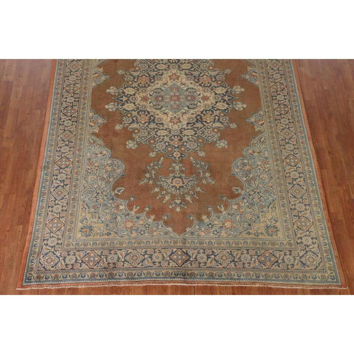 Sarouk Persian Vintage Area Rug Handmade Wool Carpet - 6'11"x 10'3"