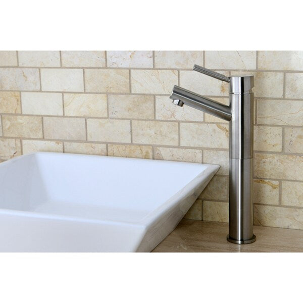 Satin-Nickel Faucet and Vitreous-China Bathroom Sink