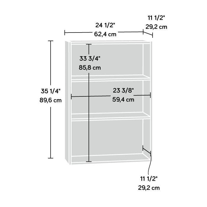 Sauder Beginnings Collection 3-Shelf Bookcase