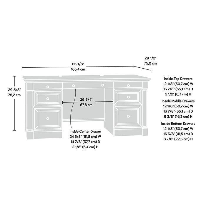 Sauder Palladia Collection Executive Desk