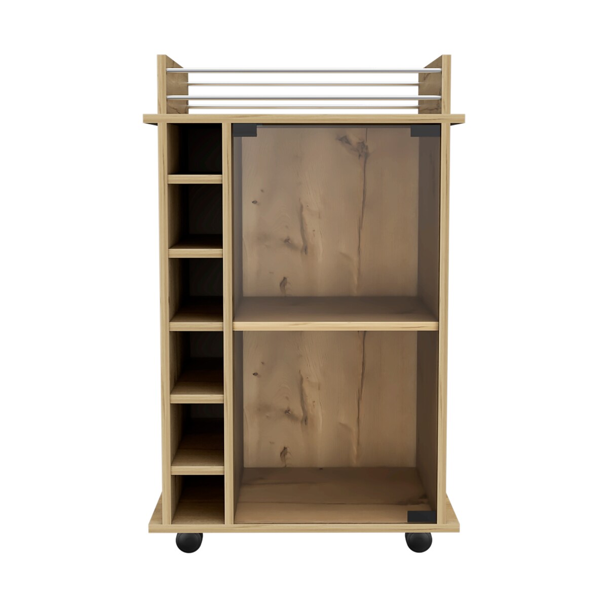 Savannah 6-Bottle 3-Shelf Bar Cart