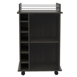 Savannah 6-Bottle 3-Shelf Bar Cart