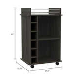 Savannah 6-Bottle 3-Shelf Bar Cart