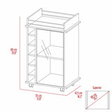 Savannah 6-Bottle 3-Shelf Bar Cart