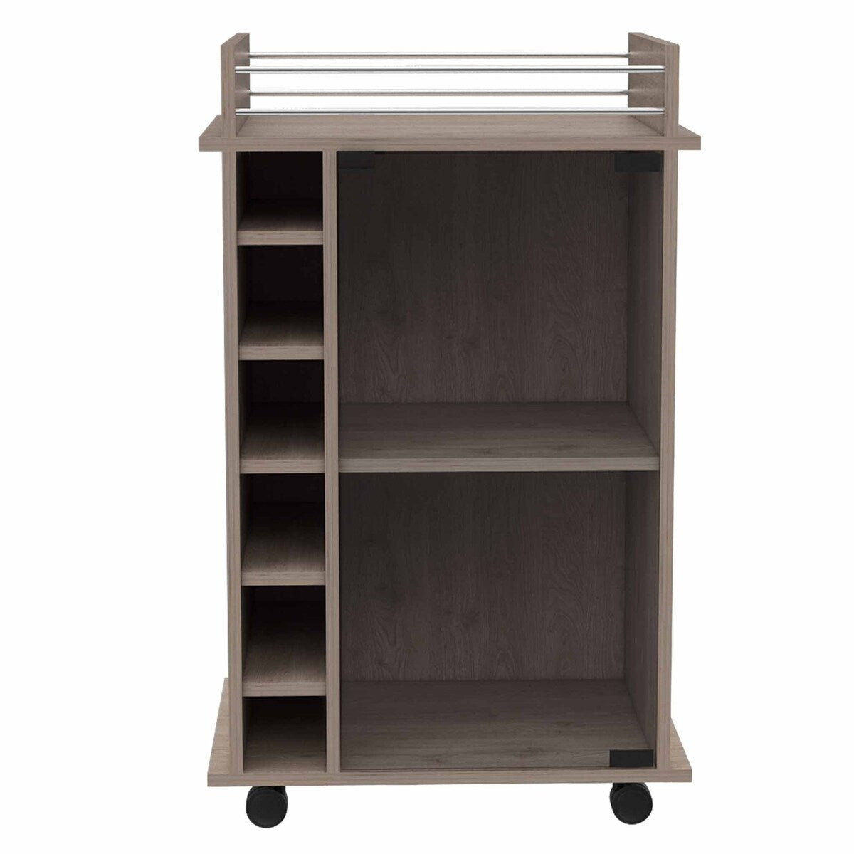 Savannah 6-Bottle 3-Shelf Bar Cart