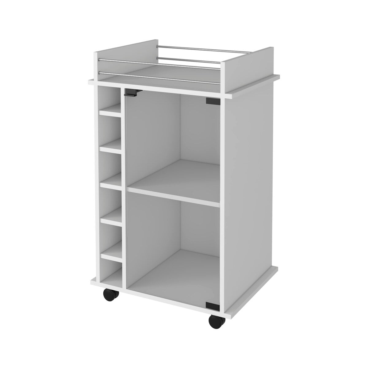 Savannah 6-Bottle 3-Shelf Bar Cart