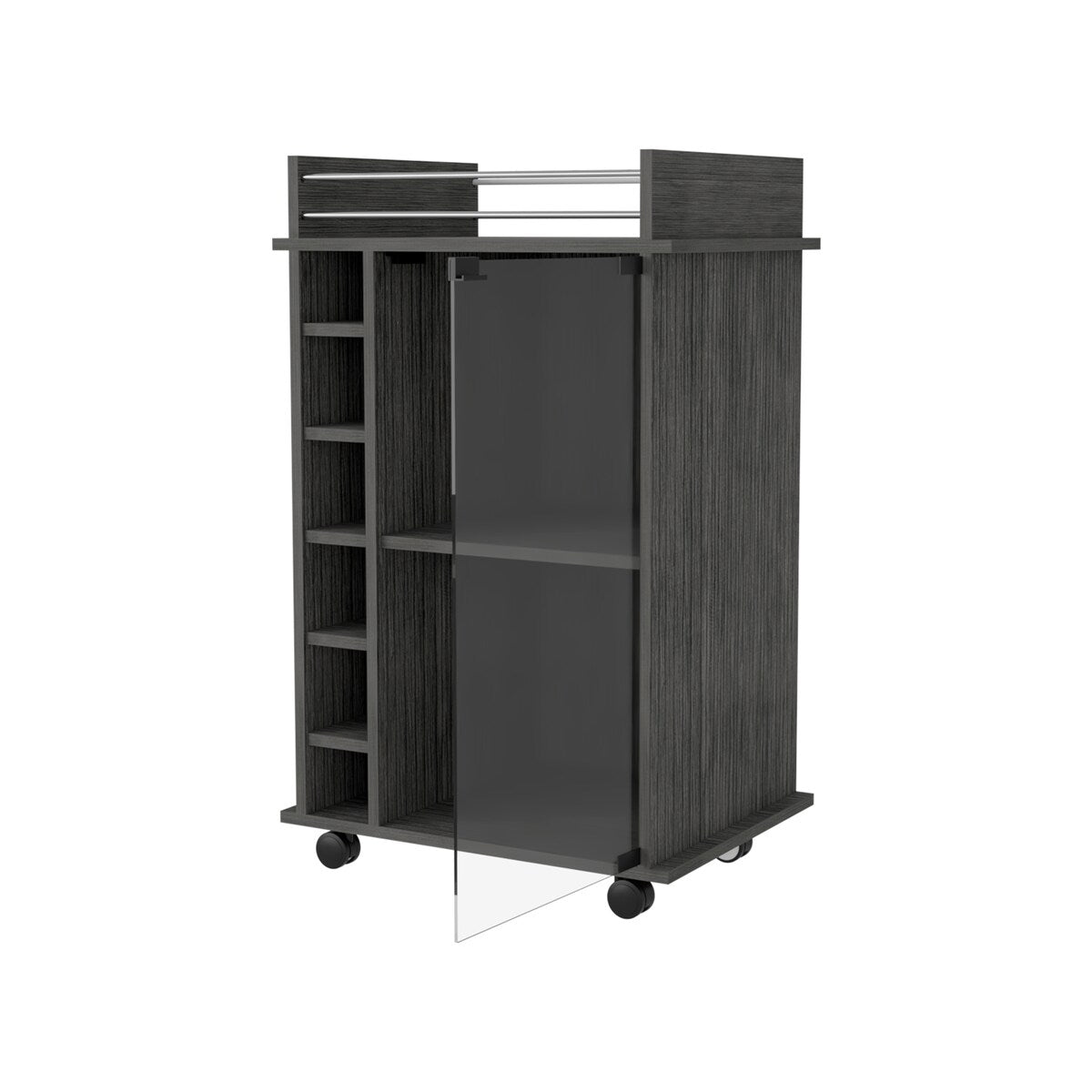 Savannah 6-Bottle 3-Shelf Bar Cart