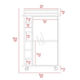 Savannah 6-Bottle 3-Shelf Bar Cart