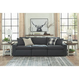 Savesto 3-Piece Contemporary Sectional - Charcoal