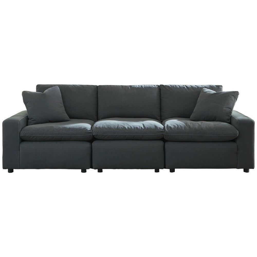 Savesto 3-Piece Contemporary Sectional - Charcoal