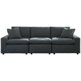 Savesto 3-Piece Contemporary Sectional - Charcoal