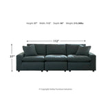 Savesto 3-Piece Contemporary Sectional - Charcoal
