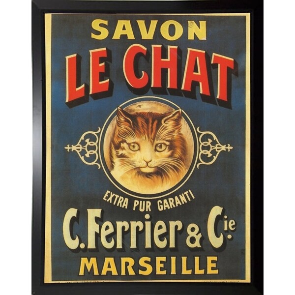 Savon Le Chat-VINAPP114455 Print 15"x11.5" by Vintage Apple Collection